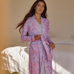 L(16/18) NEW Sleep Ultrasoft Patch-Pocket Robe NWT